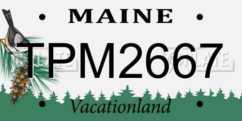 TPM2667 Maine License Plate