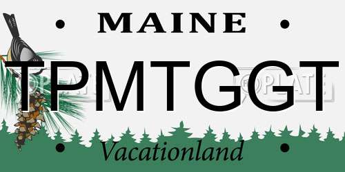 TPMTGGT Maine License Plate