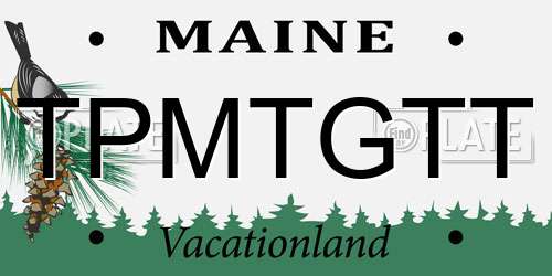 TPMTGTT Maine License Plate