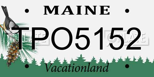 TPO5152 Maine License Plate