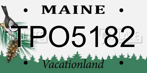 TPO5182 Maine License Plate