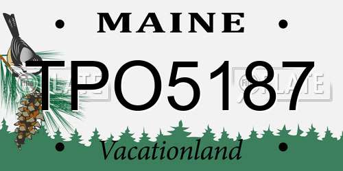 TPO5187 Maine License Plate