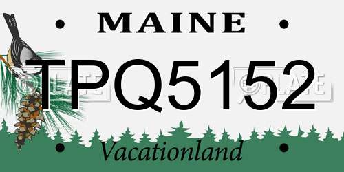 TPQ5152 Maine License Plate