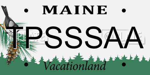 TPSSSAA Maine License Plate