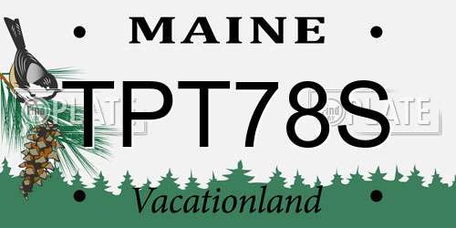 TPT78S Maine License Plate