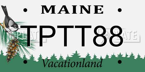 TPTT88 Maine License Plate