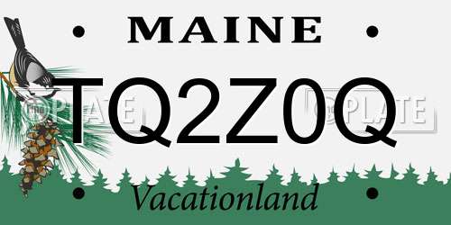 TQ2Z0Q Maine License Plate