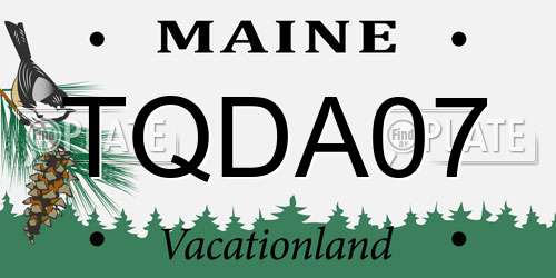 TQDA07 Maine License Plate