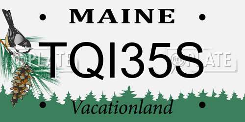 TQI35S Maine License Plate