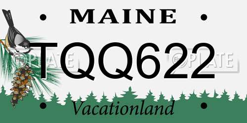 TQQ622 Maine License Plate