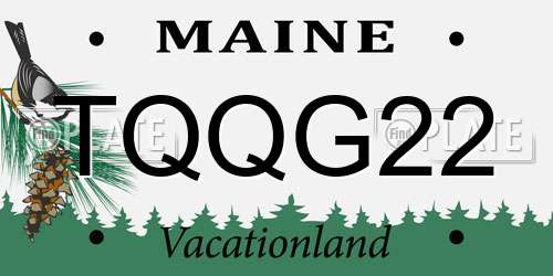 TQQG22 Maine License Plate