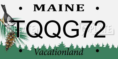TQQG72 Maine License Plate