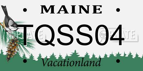 TQSS04 Maine License Plate