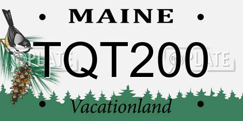 TQT200 Maine License Plate