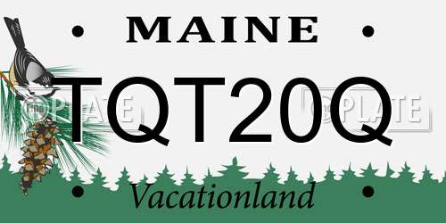 TQT20Q Maine License Plate