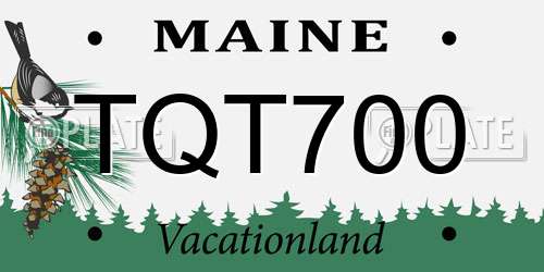 TQT700 Maine License Plate