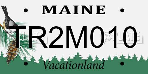 TR2M010 Maine License Plate
