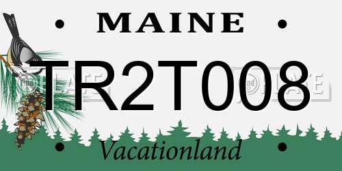 TR2T008 Maine License Plate