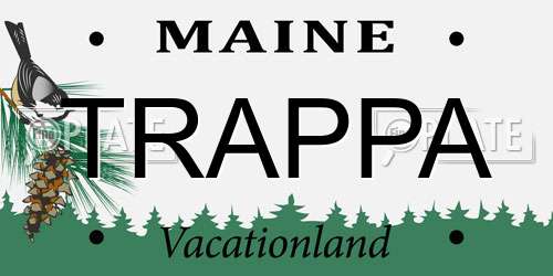 TRAPPA Maine License Plate