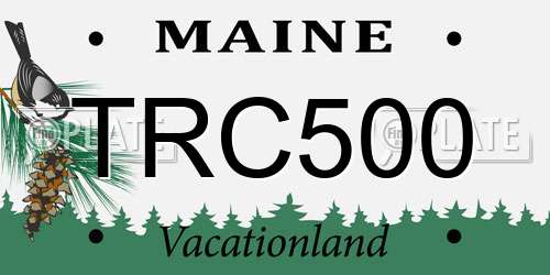 TRC500 Maine License Plate