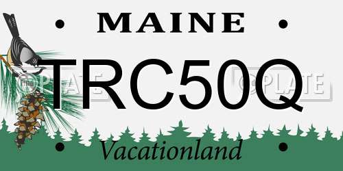TRC50Q Maine License Plate