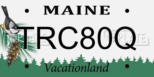 TRC80Q Maine License Plate