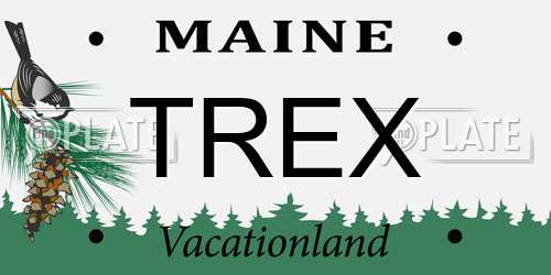TREX Maine License Plate
