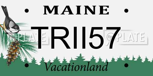 TRII57 Maine License Plate
