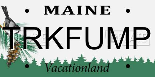 TRKFUMP Maine License Plate