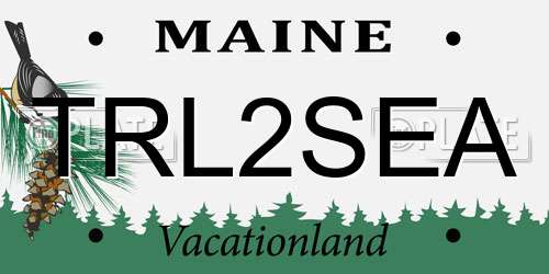 TRL2SEA Maine License Plate