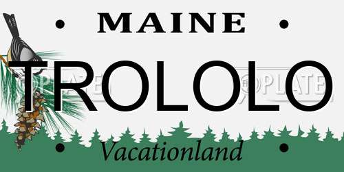 TROLOLO Maine License Plate