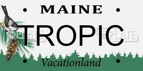 TROPIC Maine License Plate