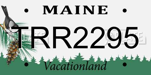 TRR2295 Maine License Plate