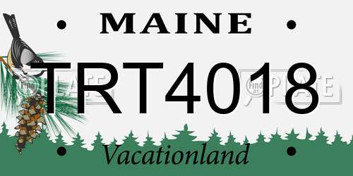 TRT4018 Maine License Plate