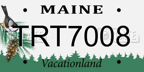 TRT7008 Maine License Plate
