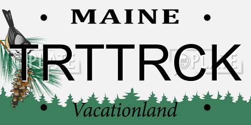 TRTTRCK Maine License Plate