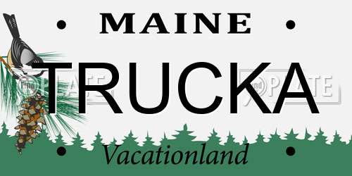 TRUCKA Maine License Plate