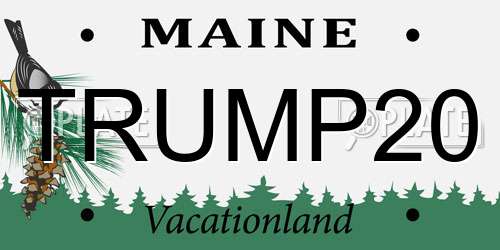 TRUMP20 Maine License Plate