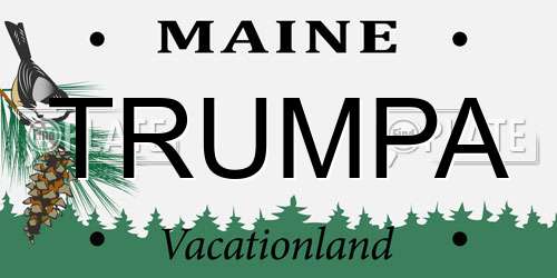 TRUMPA Maine License Plate