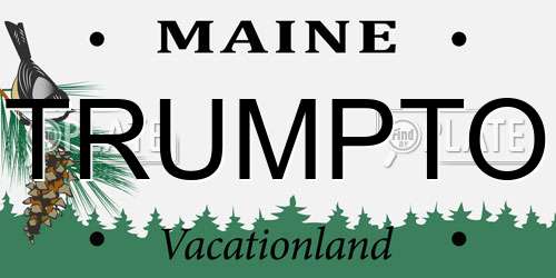 TRUMPTO Maine License Plate