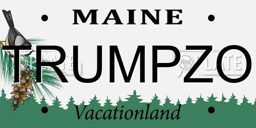 TRUMPZO Maine License Plate