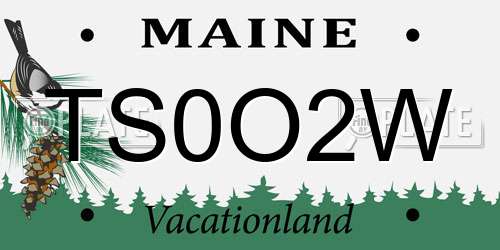 TS0O2W Maine License Plate