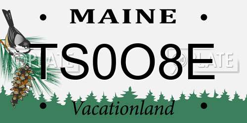 TS0O8E Maine License Plate