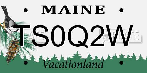 TS0Q2W Maine License Plate
