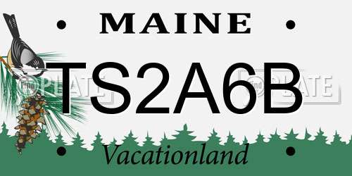 TS2A6B Maine License Plate