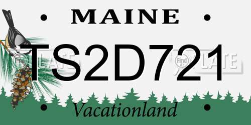 TS2D721 Maine License Plate