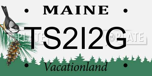TS2I2G Maine License Plate