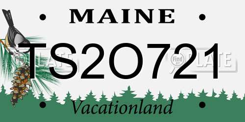 TS2O721 Maine License Plate