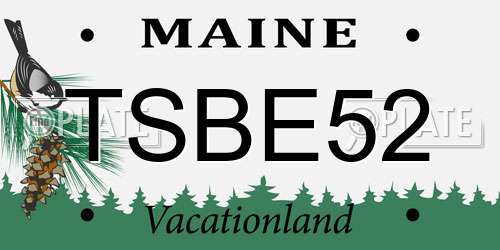 TSBE52 Maine License Plate