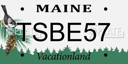 TSBE57 Maine License Plate